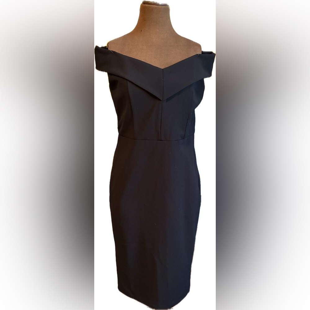 Rockabilly Black Off-Shoulder Dress